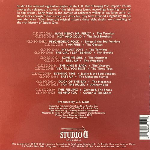 STUDIO ONE U.K. RED SERIES - 8 U.K.SINGLES/V.A.｜REGGAE｜ディスク