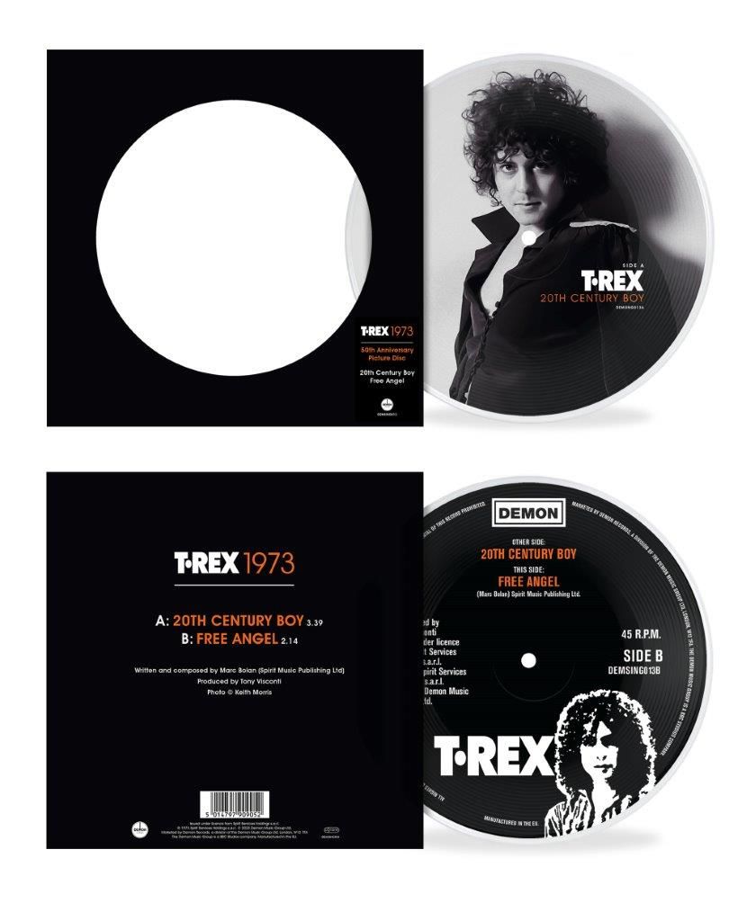 20TH CENTURY BOY (50TH ANNIVERSARY) PICTURE DISC/T. REX/T 