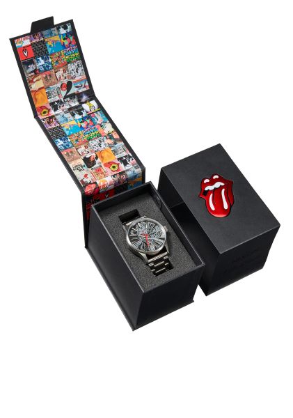 ROLLING STONES SENTRY STAINLESS STEEL SILVER / BLACK/ROLLING